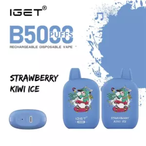Strawberry Kiwi Ice Iget B5000 Iget Vapes Shop Oz Igetb5000strawberrykiwiice600x6001webp Iget Vapes Shop Oz Strawberry Kiwi Ice – Iget B5000 - Two Blue Iget B5000 Strawberry Kiwi Ice Disposable Vapes with Cartoon Artwork on the Packaging. - Iget Vapes Shop Oz