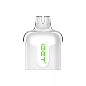 Iget Halo Pod 3000 Puffs Bundle (5pcs) - Clear Plastic Vape Pod Cartridge with a Green Iget Logo on the Front. - Iget Vapes Shop Oz
