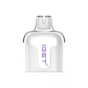 Grape – Iget Halo Pod 3000 Puffs - White Disposable Vape Pod Cartridge with a Purple Iget Logo on the Front - Iget Vapes Shop Oz