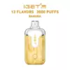 Apple – Iget Halo Vape Kit 3000 Puffs - Iget Vape Device with Banana Flavor, White Mouthpiece and Gold Marble Body. - Iget Vapes Shop Oz