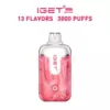 Iget Halo Starter Kit 1 Vape Kit +2 Prefilled Pod Iget Vapes Shop Oz Igethalokitvariouableproduct1600x6001webp Iget Vapes Shop Oz Iget Halo Starter Kit (1 Vape Kit +2 Prefilled Pod) - Iget Pink Marble Vape Pod with White Top, Power Button, and '13 Flavors 3000 Puffs' Text Visible. - Iget Vapes Shop Oz