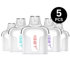 Iget Halo Pod 3000 Puffs Bundle 5pcs Iget Vapes Shop Oz Igethalopodpack600x6001webp Iget Vapes Shop Oz Iget Halo Pod 3000 Puffs Bundle (5pcs) - Five Iget Disposable Vape Pods Arranged in a Row, with a Black '5 Pcs' Label in the Corner. - Iget Vapes Shop Oz