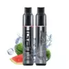 Strawberry Watermelon Ice – Iget Hot 5500 Puffs - Two Black Disposable Vape Pens Standing Upright, Labeled Get Hot L5500 and Watermelon Ice, with Watermelon Slices and Ice in the Background. - Iget Vapes Shop Oz