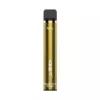 Disposable vape pen with a gold body, black mouthpiece, labeled XXL, flavor: passion fruit mango