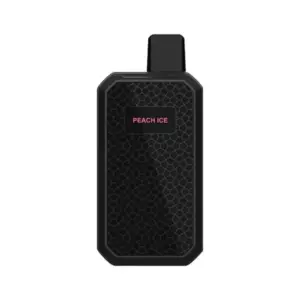 Peach Ice – Iget Star L7000 - Disposable Vape Device with a Black Honeycomb-patterned Body and a Peach Ice Label on the Front - Iget Vapes Shop Oz