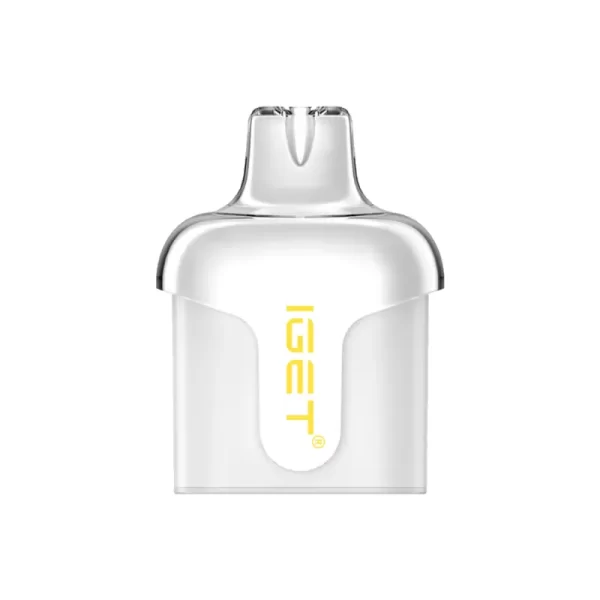 Iget Halo Starter Kit 1 Vape Kit +2 Prefilled Pod Iget Vapes Shop Oz Pienapplekiwifruitigethalopodflavour600x6001webp Iget Vapes Shop Oz Iget Halo Starter Kit (1 Vape Kit +2 Prefilled Pod) - Clear Vape Pod with a White Body and a Yellow Iget Logo on the Front. - Iget Vapes Shop Oz