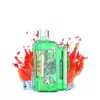 Nicotine Free Iget Bar Plus Pod 6000 Puffs - Green Vape Juice Bottle Labeled Ice Watermelon, with Watermelon Slices and Ice Cubes Splashing in the Background. - Iget Vapes Shop Oz