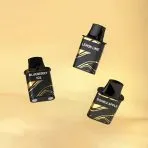 Alibarbar Flare - Three Black Dropper Bottles Arranged on a Warm Yellow Background. - Iget Vapes Shop Oz