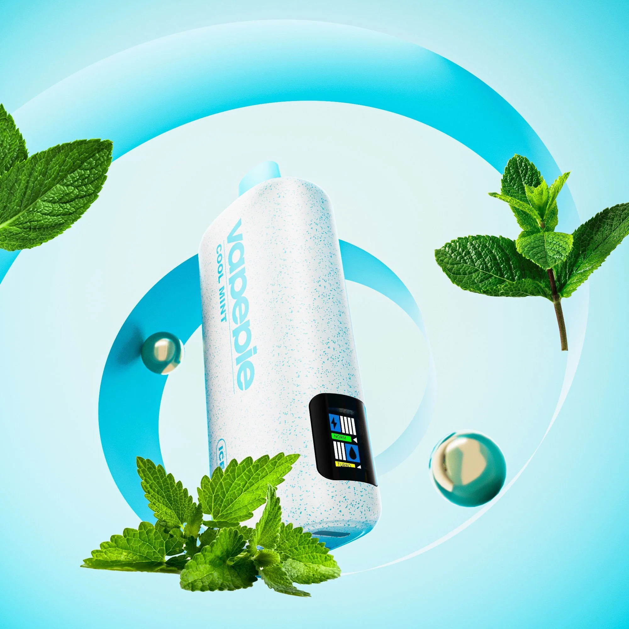 Vapepie Powergo 9800 Puffs Cool Mint Iget Vapes Shop Oz A6c35f85d4b11923d6db96fd8e6559fb730f27fbwebp Iget Vapes Shop Oz Vapepie Powergo 9800 Puffs Cool Mint - Mint Mouthwash Bottle with a Speckled White Surface, Surrounded by Fresh Mint Leaves on a Blue Abstract Background. - Iget Vapes Shop Oz