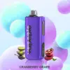 Vapepie Max 40000 Puffs – Cherry Cola - Purple Vape Device with 'vape' Branding and a Display Window, Flavor Label Cranberry Grape - Iget Vapes Shop Oz