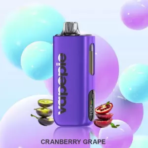 Vapepie Max 40000 Puffs – Cranberry Grape - Purple Vape Device with 'vape' Branding and a Display Window, Flavor Label Cranberry Grape - Iget Vapes Shop Oz