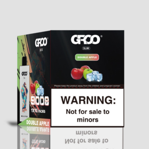 Groo Slim–double Apple–10 Pack Bulk - Groo Slim Vape Juice Box Set Labeled Double Apple, with Apples and Ice Imagery and a Not for Sale to Minors Warning Box at Center - Iget Vapes Shop Oz