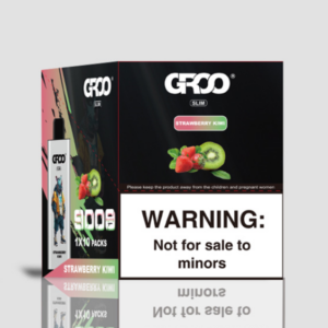 Groo Slim-strawberry Kiwi–10 Pack Bulk - Groo Slim Vape Package for Strawberry Kiwi Flavor with a 'not for Sale to Minors' Warning. - Iget Vapes Shop Oz