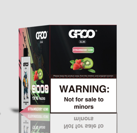 Groo Slimstrawberry Kiwi10 Pack Bulk Iget Vapes Shop Oz 1732002513402png Iget Vapes Shop Oz Groo Slim-strawberry Kiwi–10 Pack Bulk - Groo Slim Vape Package for Strawberry Kiwi Flavor with a 'not for Sale to Minors' Warning. - Iget Vapes Shop Oz