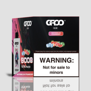 Groo Slim-watermelon Strawberry–10 Pack Bulk - Groo Slim Water­melon Strawberry E-liquid Box with a Large 'warning: Not for Sale to Minors' Label. - Iget Vapes Shop Oz