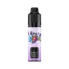 Iget Bar Plus S3 Kit Raspberry Grape Mango - E-liquid Vape Bottle with a Purple Label Featuring Cartoon Artwork and a Black Cap Against a Black and Lavender Background. - Iget Vapes Shop Oz