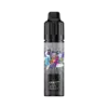 Iget Bar Plus S3 套装 珍宝珠 葡萄味 - Black Vape Pen with a Colorful Comic-style Label and a Small Digital Screen Reading 0.0, on a Gray and Black Background - Iget Vapes Shop Oz