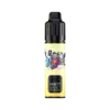 Iget Bar Plus S3 Kit Peach Ice - E‑liquid Vape Bottle with a Black Mouthpiece and a Yellow Label Featuring a Cartoon Graphic, Designed for a Pod System or Vape Device - Iget Vapes Shop Oz