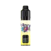 Iget Bar Plus S3 Kit Blackberry Pineapple Orange - Yellow-labeled Vape Pen with a Black Mouthpiece, Colorful Cartoon Graphics, and a Small Digital Display Showing 1.00 (iget Branding). - Iget Vapes Shop Oz