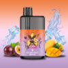 Groo Max – Grape Fruit Splash - Bottle of Passion Fruit Mango Flavored Liquid with Tropical Fruit Imagery and Blue Splash in the Background. - Iget Vapes Shop Oz