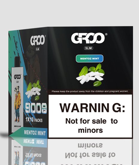 Groo Slimmentoz Mint10 Pack Bulk Iget Vapes Shop Oz Slimementosmintjpg Iget Vapes Shop Oz Groo Slim-mentoz Mint–10 Pack Bulk - Vape Packaging Labeled Groo Slim Mentoz Mint with a Large 'warning: Not for Sale to Minors' Label. - Iget Vapes Shop Oz